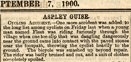Cycle Accident 1900